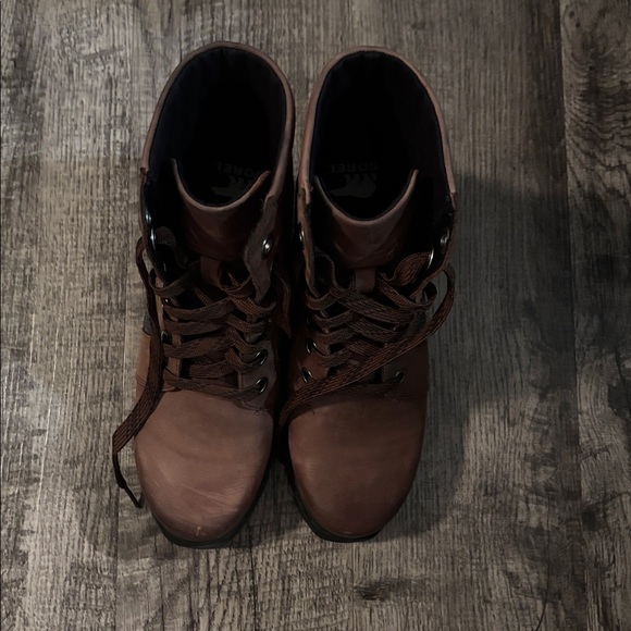Sorel Joan of Arctic Wedge III Lace Up  - Brown and Grey - Size 7.5 - Picture 2 of 4